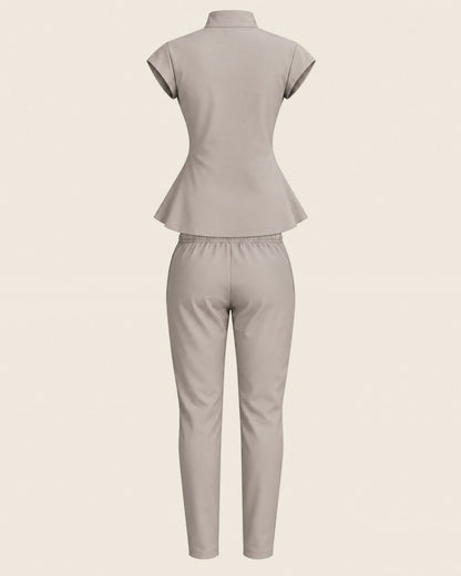 Exo Halo Set in Taupe with side pockets, worn